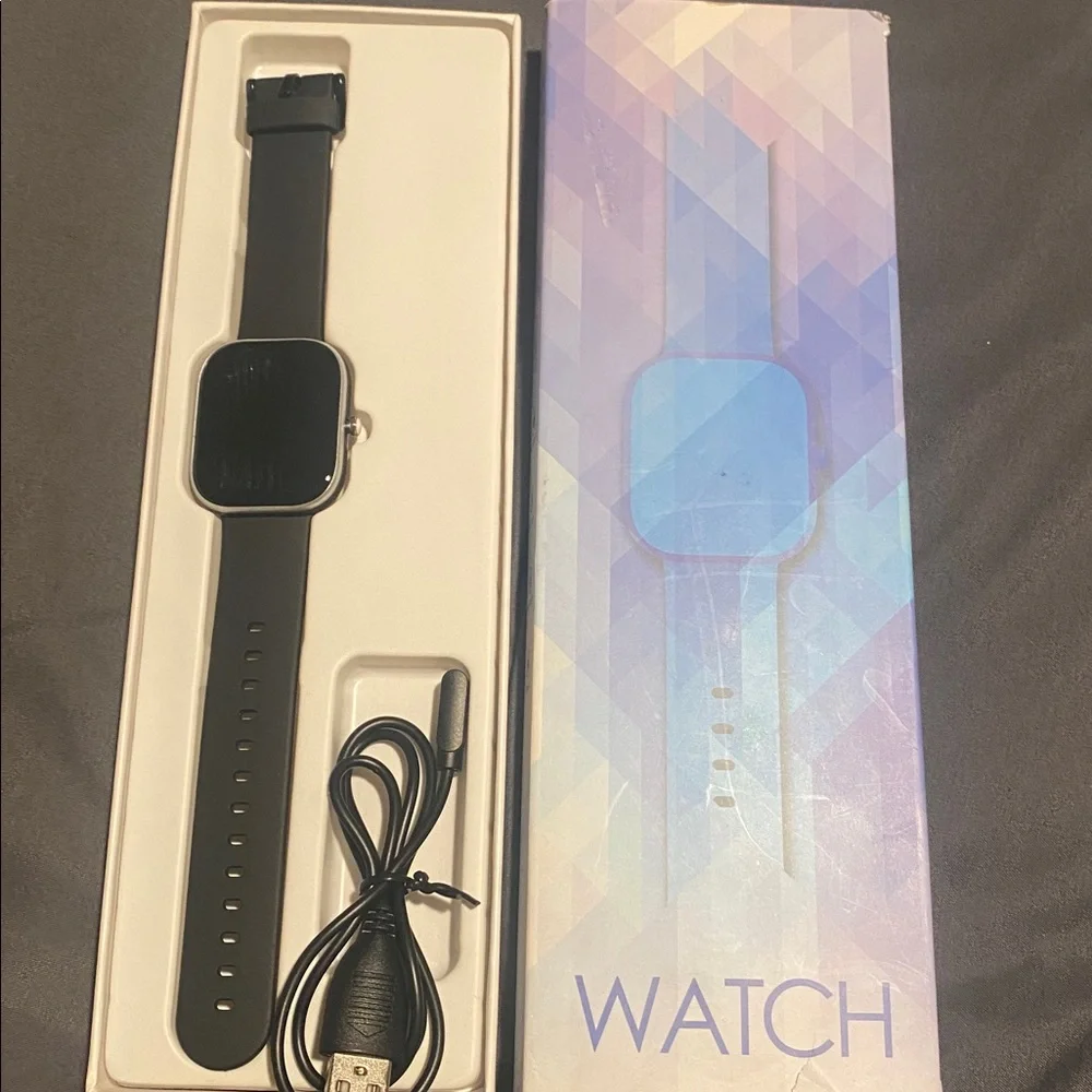 Smart Watch with Black Band